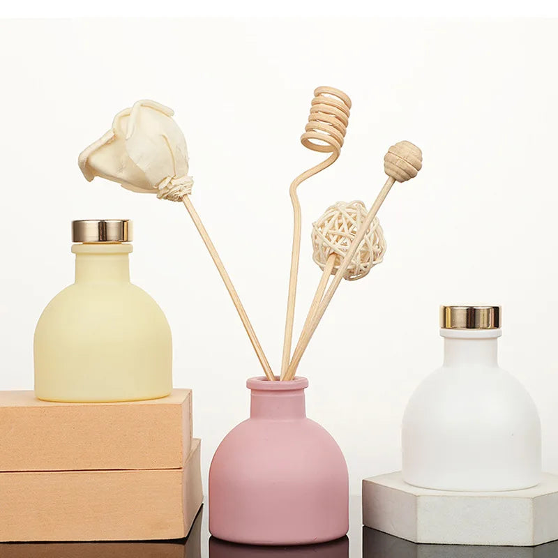 50ml Empty Glass Diffuser Bottle – Pink/White/Yellow/Black for Home Fragrance